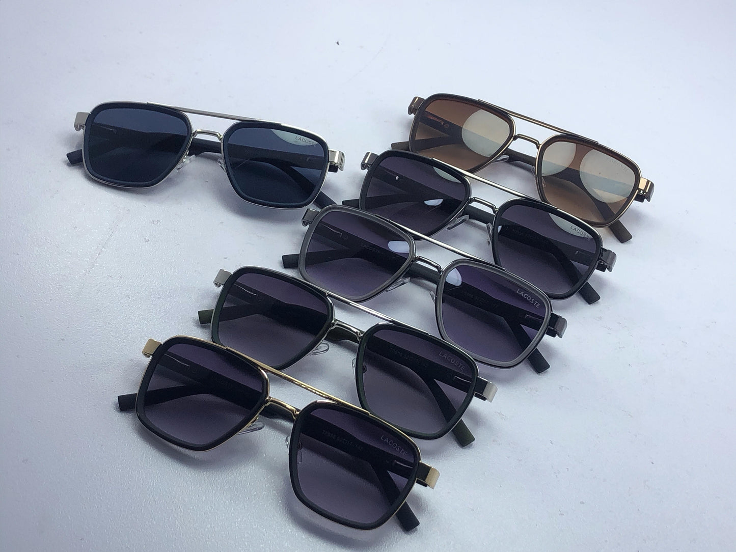 Lacoste LT56 TR Metal Light Weight Square Sunglasses Shades