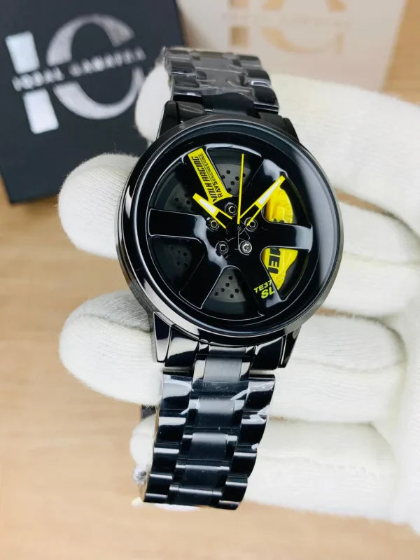 Car Sport Rim Hub Wheel Wristwatch