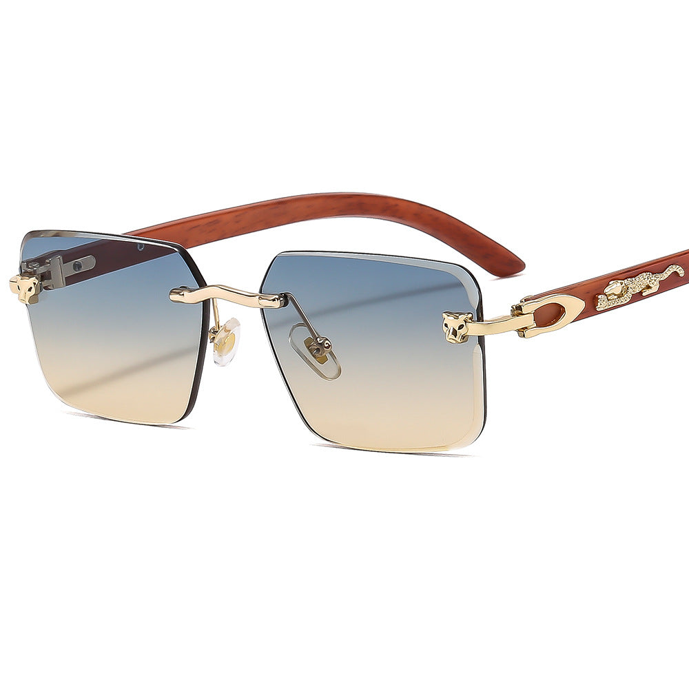 Lmamba 3076 Luxury Brand Designer Gold Cheetah Sunglasses