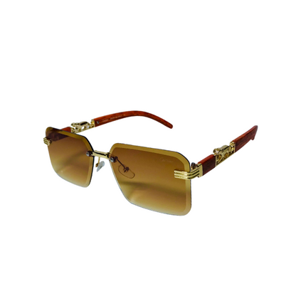 Cartier Sunglasses With Wooden Texture,Brand Name,Model Number