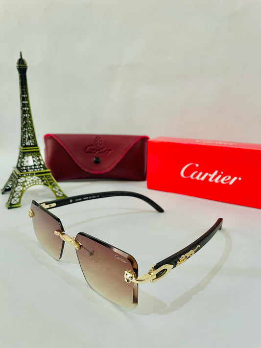 Lmamba 3076 Luxury Brand Designer Gold Cheetah Sunglasses