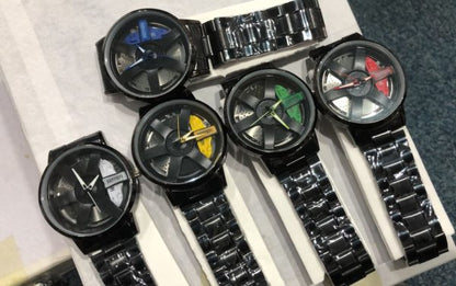 Car Sport Rim Hub Wheel Wristwatch