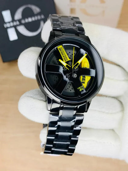 Car Sport Rim Hub Wheel Wristwatch